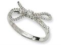 Cheryl M™ Sterling Silver Fancy Bow CZ Ring