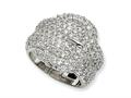 Cheryl M™ Sterling Silver CZ Buckle Ring