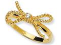 Cheryl M™ Gold Plated Sterling Silver Fancy Bow CZ Ring