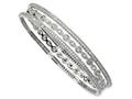 Cheryl M™ Sterling Silver CZ Three Bangle Set