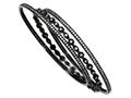 Cheryl M™ Black-plated Sterling Silver CZ Three Bangle Set