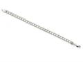 Amore LaVita™ Sterling Silver 6mm Double Link Charm Bracelet 8 inches (6.0mm)