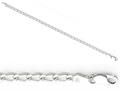 Amore LaVita™ Sterling Silver 3.2mm Open Link Charm Bracelet 8 inches