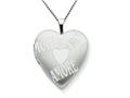 925 Sterling Silver 20mm with AMORE Heart Locket - Chain Included