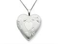 925 Sterling Silver 20mm with Heart Butterflies Heart Locket - Chain Included