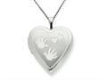 925 Sterling Silver 20mm with Handprints Heart Locket - Chain Included