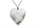 925 Sterling Silver 20mm with Heart LIVE, LOVE, LAUGH Heart Locket - Chain Included
