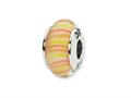 Reflections™ Sterling Silver Yellow/Red Hand-blown Glass Bead / Charm