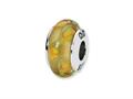 Reflections™ Sterling Silver Yellow/Red Floral Hand-blown Glass Bead / Charm