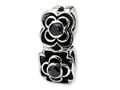 Reflections™ Sterling Silver Black CZ Connector Bead / Charm