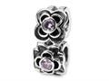 Reflections™ Sterling Silver Pink CZ Connector Bead / Charm