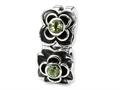 Reflections™ Sterling Silver Green CZ Connector Bead / Charm