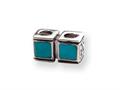 Reflections™ Sterling Silver Turquoise CZ Connector Bead / Charm
