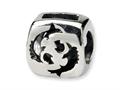 Reflections™ Sterling Silver Pisces Zodiac Antiqued Bead / Charm