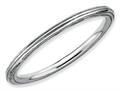 Stackable Expressions Sterling Silver Rhodium Step-down Stackable Ring