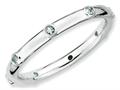 Stackable Expressions Sterling Silver Aquamarine Stackable Ring