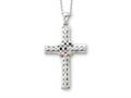 Sentimental Expressions(tm) Sterling Silver The Lord Is My Shepherd 18 Inch Cross Necklace