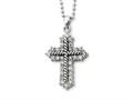 Sentimental Expressions(tm) Sterling Silver Eternal Perspective 18 Inch Cross Necklace
