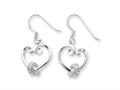 Sentimental Expressions(tm) Sterling Silver and CZ Loveknots Dangle Earrings