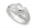 Sentimental Expressions(tm) Sterling Silver and CZ Polished Pure Heart Ring