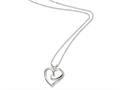 Sentimental Expressions(tm) Sterling Silver The Hugging Heart 18 Inch Necklace