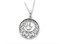 Sentimental Expressions(tm) Sterling Silver Antiqued Children 18 Inch Necklace