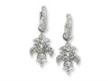 Sentimental Expressions(tm) Sterling Silver CZ Fluer de lis Earrings
