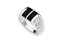 Sterling Silver and Onyx Men"s Ring