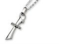 Sterling Silver and Diamond Cross Pendant Necklace
