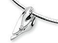 Sterling Silver and Diamond Heart Slide Necklace