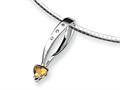 Sterling Silver Citrine and Diamond Slide Necklace