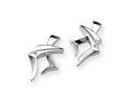Sterling Silver and Diamond Post Earrings