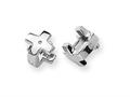 Sterling Silver and Diamond Earrings