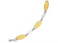 Sterling Silver and 18K Yellow Gold Plated Fancy Bracelet