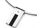 Sterling Silver Onyx and Diamond Slide Necklace