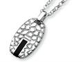 Sterling Silver and Onyx Pendant Necklace