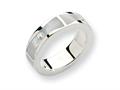 White Ice™ Sterling Silver Diamond and MOP Ring