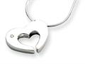 White Ice™ Sterling Silver Diamond Heart Necklace