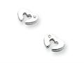 White Ice™ Sterling Silver Diamond Heart Earrings