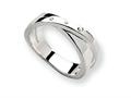 White Ice™ Sterling Silver Diamond Crossover Ring