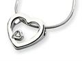 White Ice™ Sterling Silver Diamond Heart Necklace