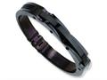 Chisel Stainless Steel Black IP-plated Bangle