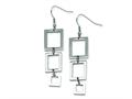 Chisel Stainless Steel Rectangle Dangle Earrings