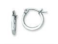 Chisel Stainless Steel 12mm Diameter Hoop Earrings