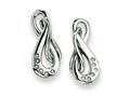 Chisel Stainless Steel CZ Earrings