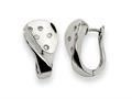 Chisel Stainless Steel CZ Earrings