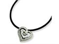 Chisel Stainless Steel CZ Pendant Necklace - 18 inches