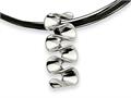 Chisel Stainless Steel Pendant on Black Wire Necklace - 18 inches