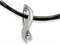 Chisel Stainless Steel CZ Pendant Necklace - 18 inches