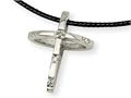 Chisel Stainless Steel CZ Pendant Necklace - 16 inches